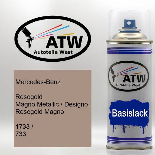 Mercedes-Benz, Rosegold Magno Metallic / Designo Rosegold Magno, 1733 / 733: 400ml Sprühdose, von ATW Autoteile West.